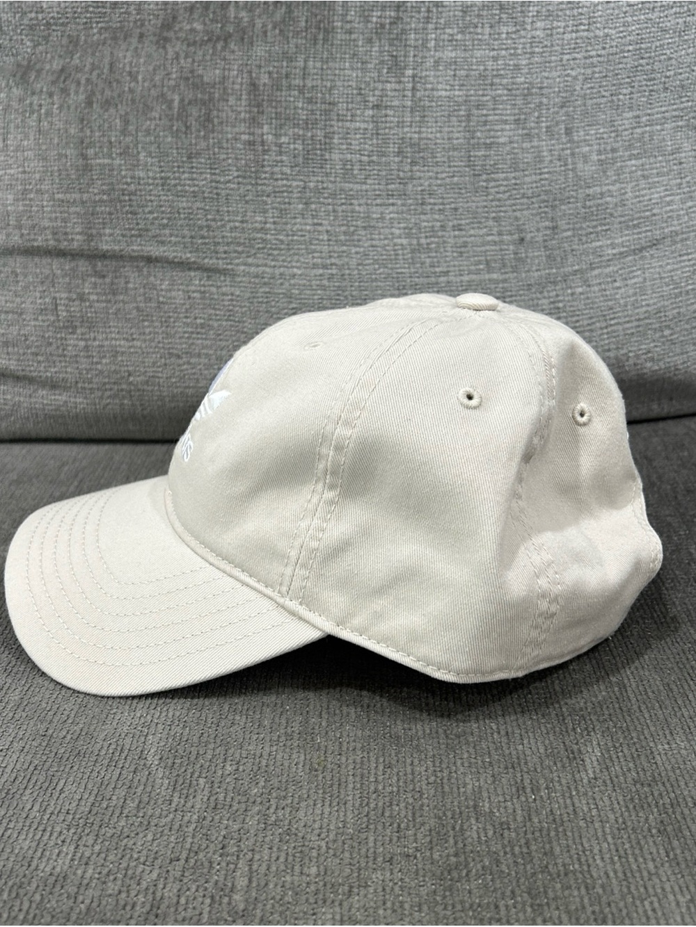 Adidas Baseball Cap Hat Logo Women’s Adjustable Beige Khaki - Picture 4 of 9